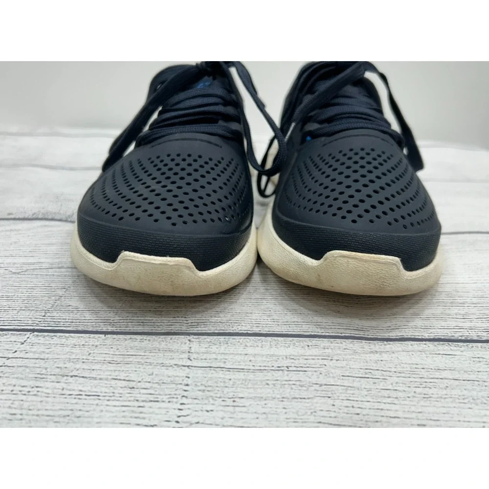 Crocs Lite Ride Pacer Mens Navy Breathable Lace Up‎ Sneakers Shoe Size 7